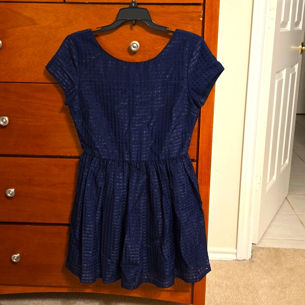 Navy Blue Mini Dress